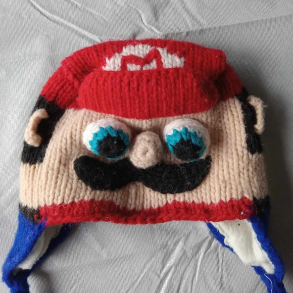 Handmade Super Mario Brothers Toddler Hat **100% Wool** - Picture 2 of 5